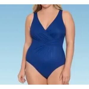 Dreamsuit Blue Wrap Swimsuit - Sz 12